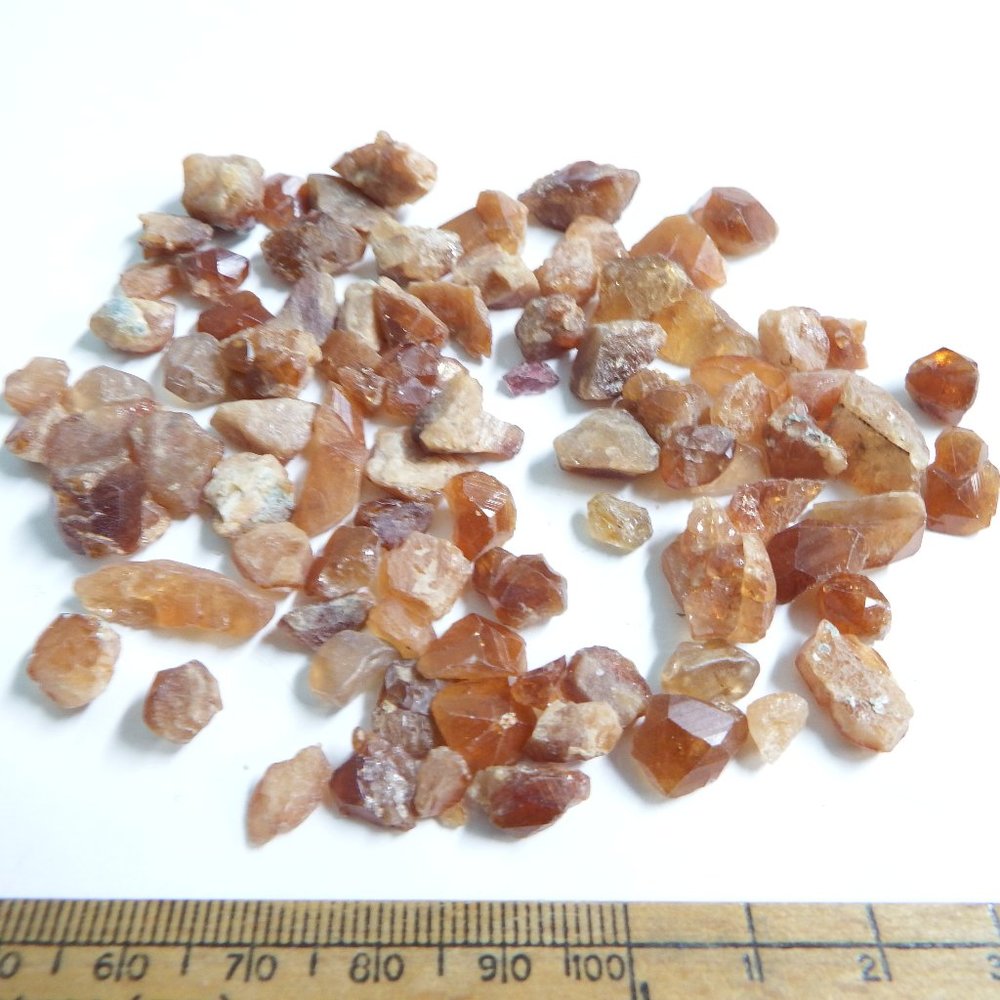 lusturous 304ct orange garnets crystal gemstones lot from newyork